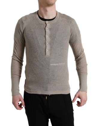 Dolce & Gabbana Langarm Henley Kasjmier Shirt