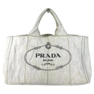 Prada Pre-owned Denim prada-bags - Dames - Pre-owned - Wit - Maat: ONE Size Denim