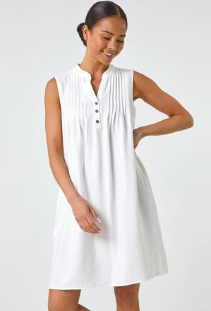 Roman Pintuck Pocket Dress