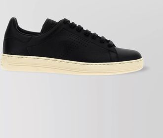 Tom Ford perforated round toe rubber sole sneakers