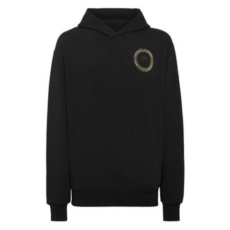 Plein Sport Hoodies, male, Black, XL, Hooded Sweatshirt Tiger