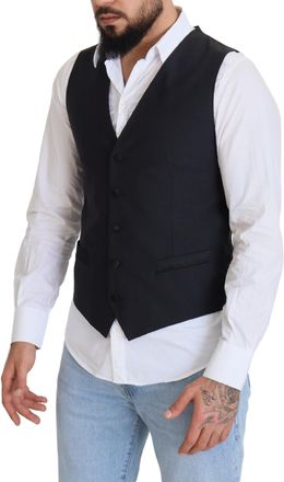 Dolce & Gabbana Virgin Wool Formal Vest - Black
