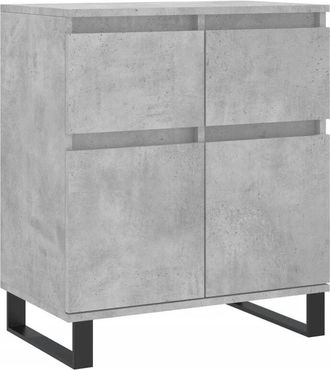 vidaXL Vidaxl - Aparador de madera contrachapada gris hormigón 60x35x70 cm