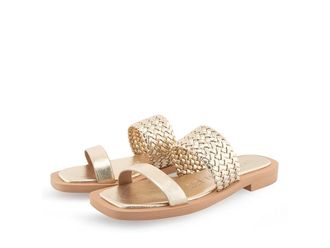 Aerosoles ST.Lukes Womens Sandals Soft Gold PU : 7.5 M, Leather/Rubber