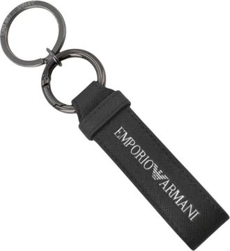 Emporio Armani Creditcard- en Sleutelhanger Cadeauset - unisex - Sleutelhangers & Tashangers - Zwart - ONE Size - Leer - Accessoires
