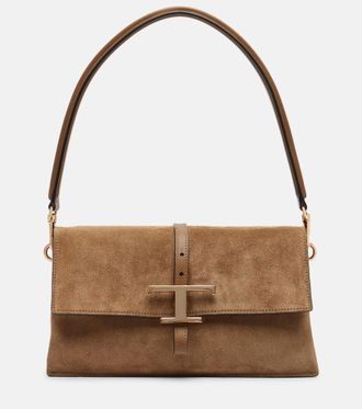 Tod's T Timeless Small suede shoulder bag