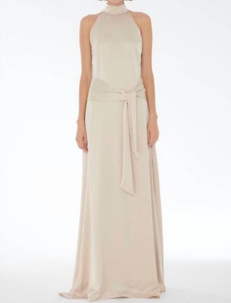 Toccin Jocelyn Tie-Front Maxi Dress In Champagne