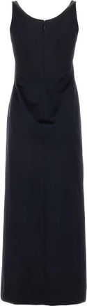 Fendi Womens Dress Navy Cotton Silk