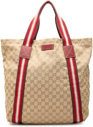 Gucci Pre-owned Gucci GG Canvas Web Tote Ladies JLGMP8YTQME6EBPM
