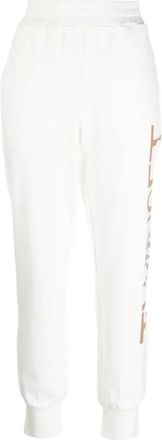 Twinset Logo Zij Sweatshirts en Hoodies - Dames - Sweatpants - Wit - 2XS - Polyester - Broeken