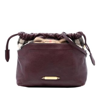 Burberry Pre-owned Burberry House Check Canvas and Calfskin Little Crush Crossbody QW1HVRQCV4DZQH5J