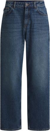 HUGO BOSS Relaxed-fit jeans in blue cotton denim