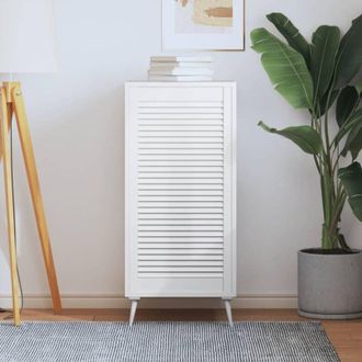 vidaXL Anta a Lamelle Bianca 99,3x49,4 cm in Legno di Pino - Vidaxl