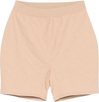 Gucci GG Jersey Jacquard Shorts - Dames - Korte Broeken - Beige - M - Korte Broeken