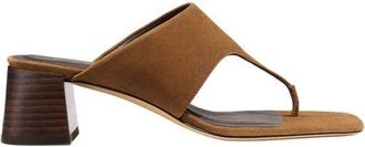 Margaux Eyewear The Deia 50 Sandal in Nutmeg Suede at Nordstrom, Size 41.5