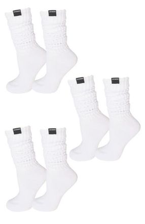 Lechery 5-Pack Fashion Retro Scrunch Socks in White at Nordstrom