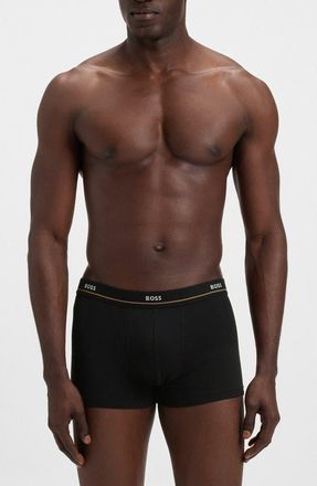 BOSS Assorted 5-Pack Essential Stretch Cotton Trunks in Black/Blue/Grey/White at Nordstrom, Size Xx-Large