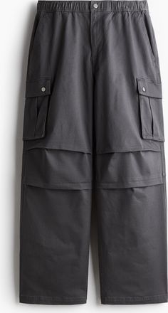 H&M Cargohose in Loose Fit - Grau