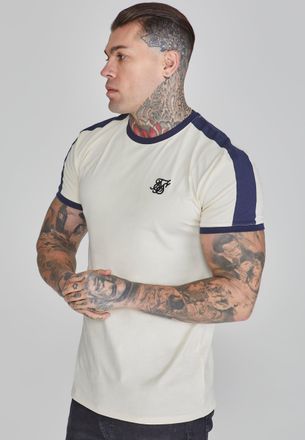 Siksilk Camiseta Ringer crudo para hombre SikSilk S