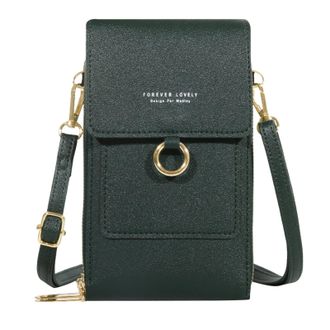 Generic Ladies Crossbody Purses Women Casual Crossbody Bag Adjustable Strap Shoulder Bag With Visual Mobile Phone Window Leather Shoulder Bag for Women (C, On