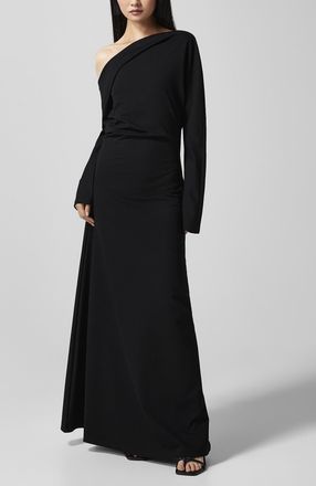 R&oacute;he Womens Black one-shoulder dress