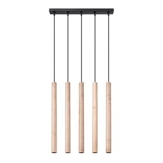 Sollux Lighting L&aacute;mpara de techo madera acero/madera alt. 103 cm