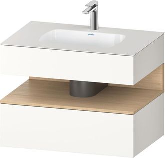 Duravit Qatego Lavabo Encastrado Con Base De Lavabo Consola, - Duravit