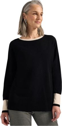 Elena Miro Truien & Vesten, Dames, Zwart, M, M035Z0 Pullover