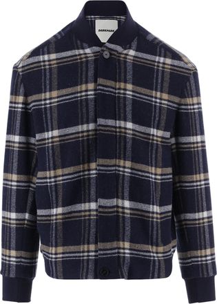 Darkpark Multicolor Check Ribbed Wool Cashmere-Blend Cardigan