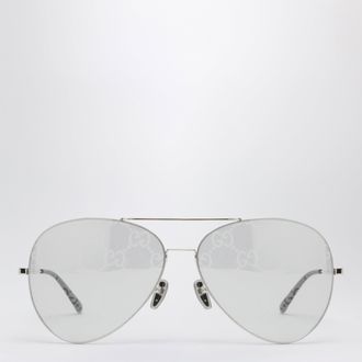 Gucci Silver pilot sunglasses
