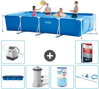Intex Piscina Con Estructura Rectangular - 450x220x84 Cm - 7-piezas S30266