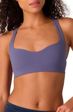 Free People FP Movement Win Win Sweetheart Racerback Bra in Graphite at Nordstrom, Size X-Small