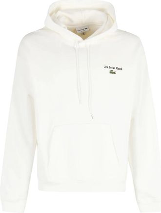 Lacoste Multi Print Fleece Hoodie - Heren - Hoodies - Wit - XS - Katoen - Hoodies & sweatvesten