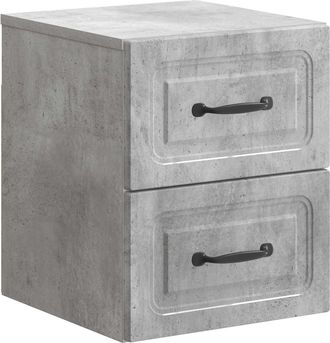vidaXL Mesita De Noche De Pared Gris Hormig&oacute;n 34,5 X 33 X 40 Cm Vidaxl