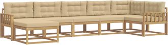 vidaXL Conjunto De Sof&aacute;s De Exterior 7 Uds. Y Beige Vidaxl
