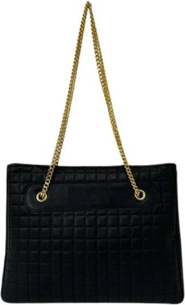 Celine Pre-owned Leren Schoudertas - Dames - Vintage Schoudertas - Zwart - ONE Size - Leer - Vintage