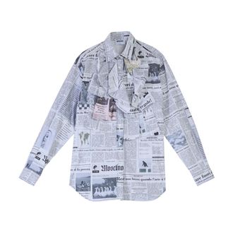Moschino Camicia Giornale - female - Moschino - Shirts - Multicolor - M - Blouses & Shirts
