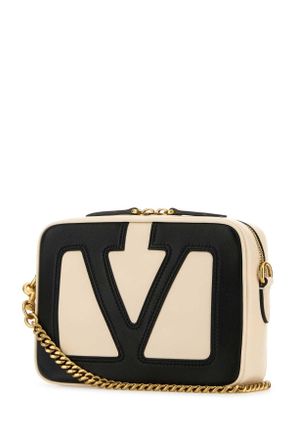 Valentino Garavani Womens Ivory Nappa Leather Viva Superstar Crossbody Bag Butterwhitenero Borse A Mano