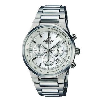 Casio Mens CASIO EDIFICE Series Minimalistic Casual Watch Business Mens White Analog EF-500BP-7A