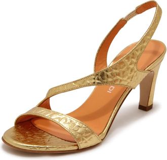 Lella Baldi Lt 940 Stampa Rebel Lam Sandal - Dames - Sandalen met hakken - Geel - 37 EU - Schoenen