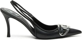 Diesel D-Venus SB Slingback Pump - Dames - Schoenen - Zwart - Maat: 40 EU Leer
