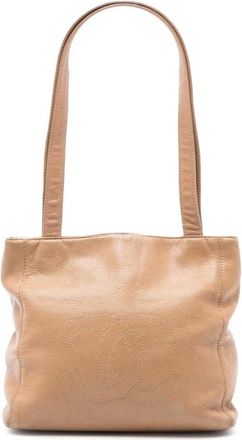 Chanel Pre-owned Shoulder Bags, female, Brown, Size: ONE SIZE Pre-owned Leather Tote Bag