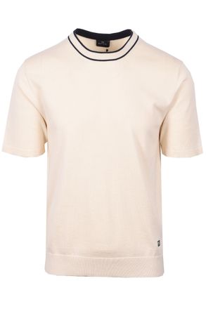 Paul Smith Mens SWEATER SS T-SHIRT WHITE Cotton - Size X-Large