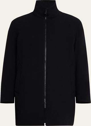 Giorgio Armani Mens Crepe Wool Topcoat