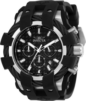 Invicta Bolt 23855 Heren Horloge - Quartz Uurwerk - Roestvrij Staal met zwarte Wijzerplaat - 48mm