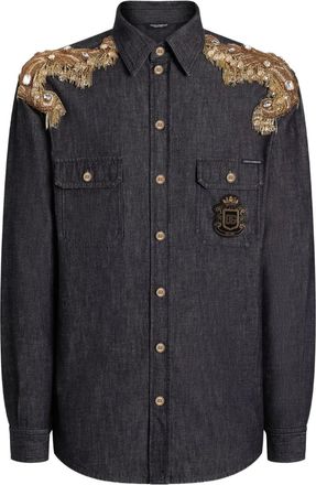 Dolce & Gabbana Camicia con decorazione - Blu