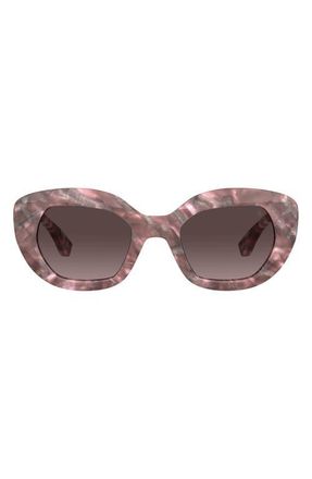 Stuart Weitzman 51mm Gradient Butterfly Sunglasses in Brown Pink Havana/Pink Ds at Nordstrom