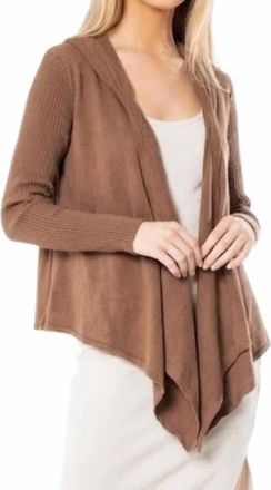 Maven West Hoodie Cardigan In Mocha
