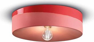 Ferroluce Pi Coral Red Ceiling Light d40