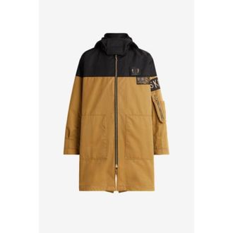 Roberto Cavalli Colorblock Hooded Parka Jacket, Brand Size 48 ( US Size 38 )